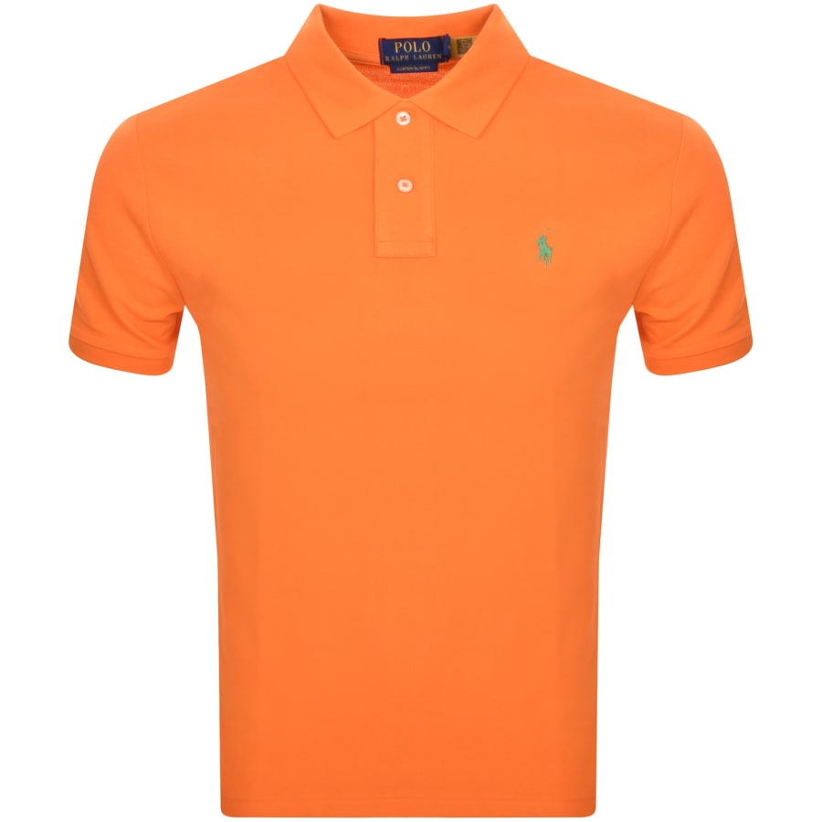 Ralph Lauren Custom Slim Polo T Shirt Orange